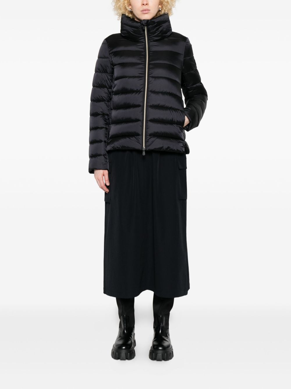 Giacca trapuntata con collo alto D30520WIRIS21 10000 SAVE THE DUCK