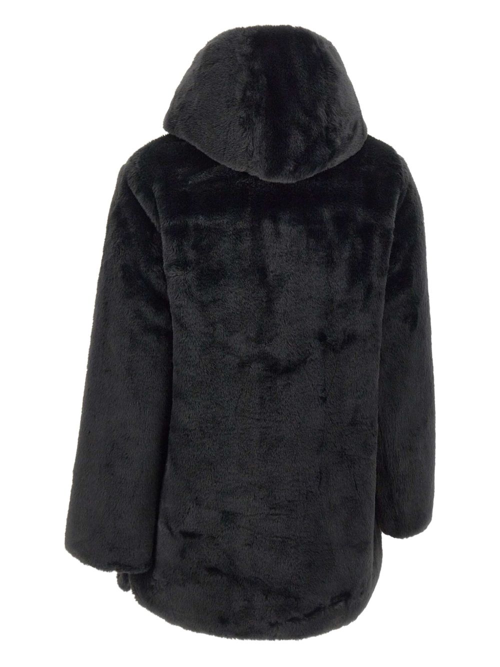 Cappotto in eco pelliccia con cappuccio D40070WFURY21 10000 SAVE THE DUCK
