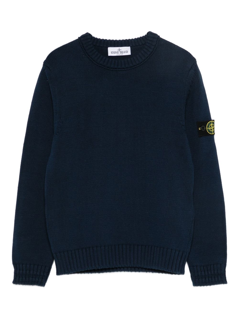 Maglione blu navy con applicazione Compass 165100019S01A2 V0020 STONE ISLAND KIDS