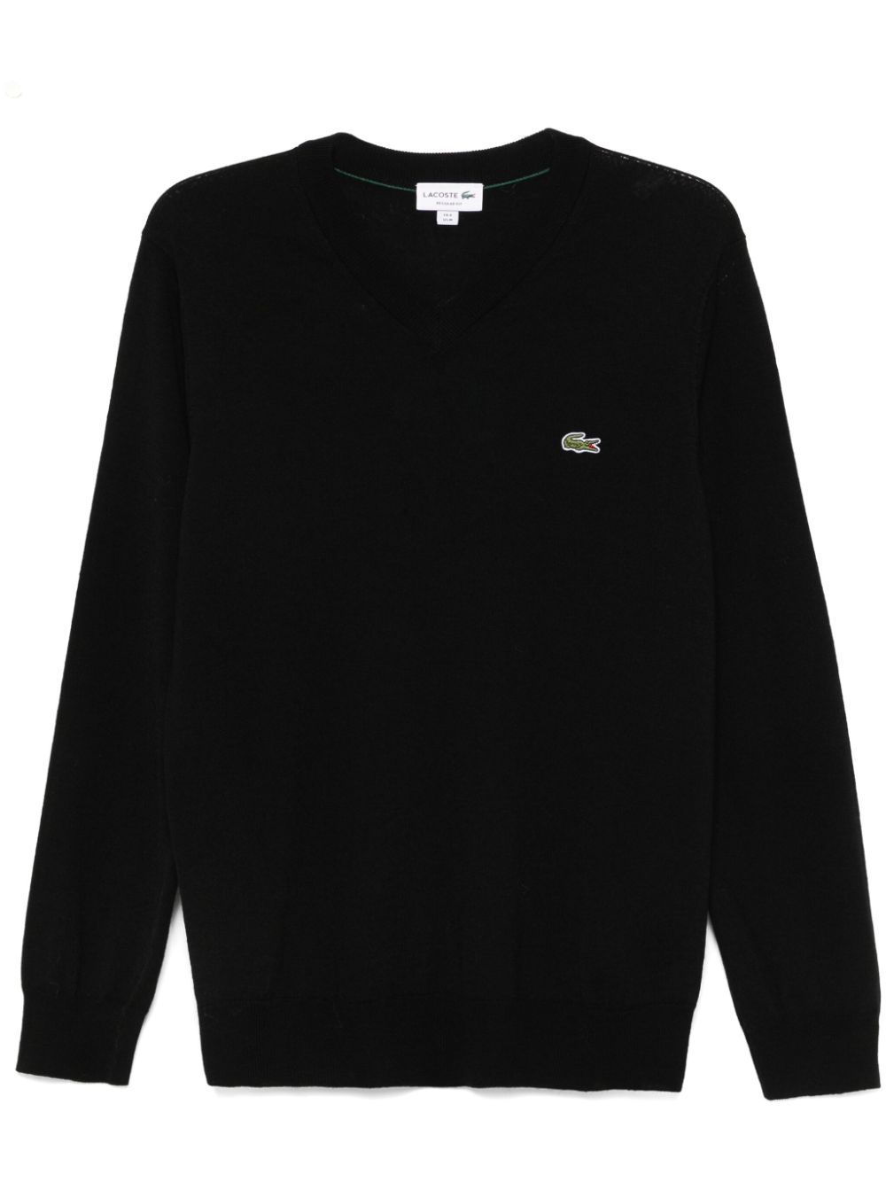 Maglione nero mini logo ricamo AH3221 031 LACOSTE