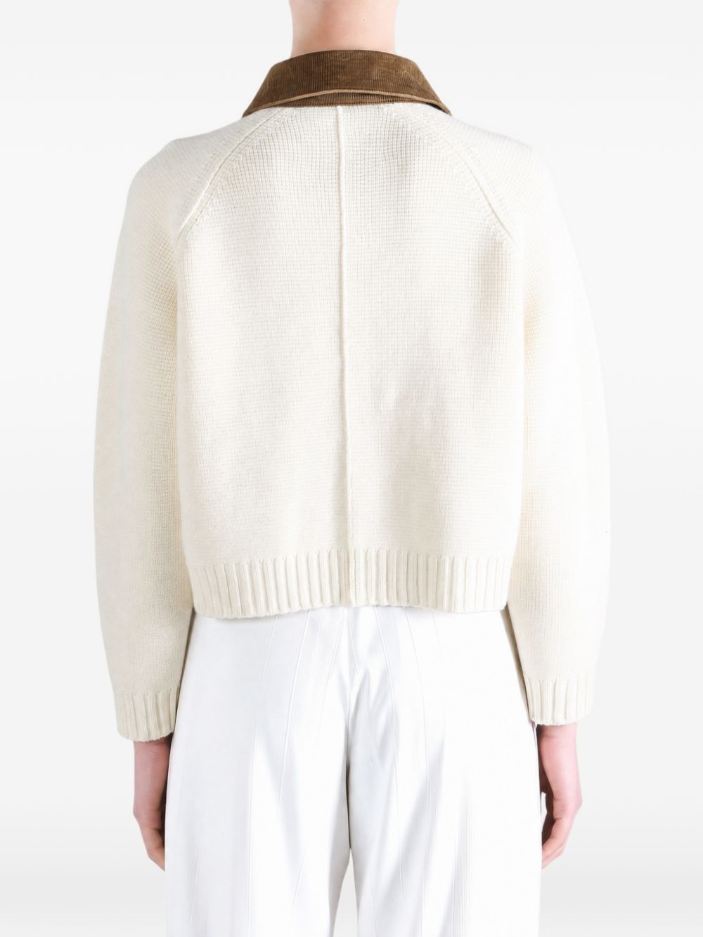 Cardigan in Lana Ecru LKN1794 CR31 BARBOUR