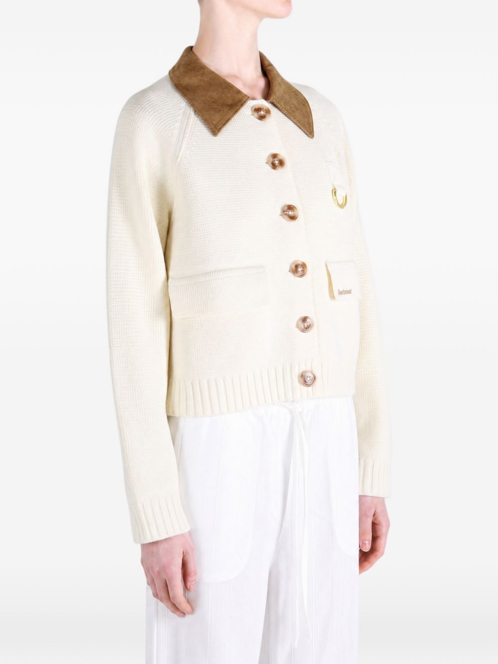 Cardigan in Lana Ecru LKN1794 CR31 BARBOUR