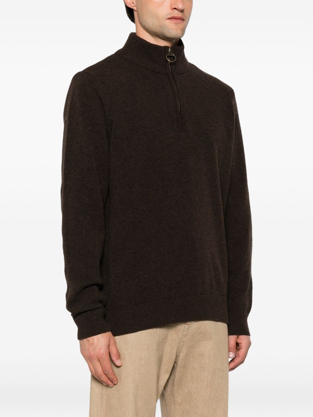Felpa in Lana Dark Oak MKN0837 BR17 BARBOUR