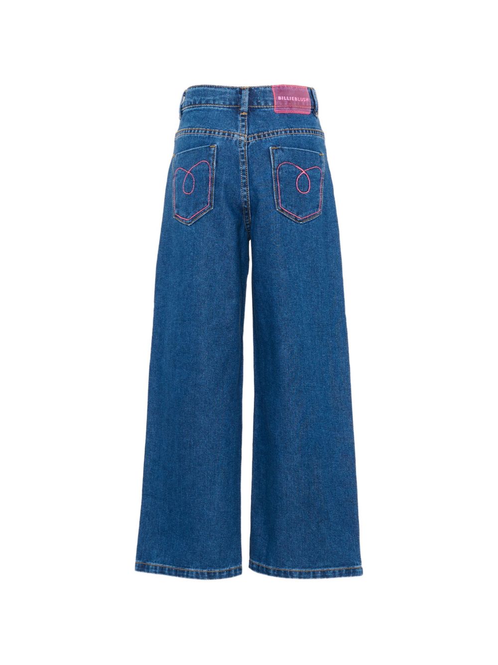 Pantaloni in denim, 5 tasche, vita regolabile con zip, elementi fantasia. Vestibilità baggy. U22410 Z22 BILLIE BLUSH KIDS