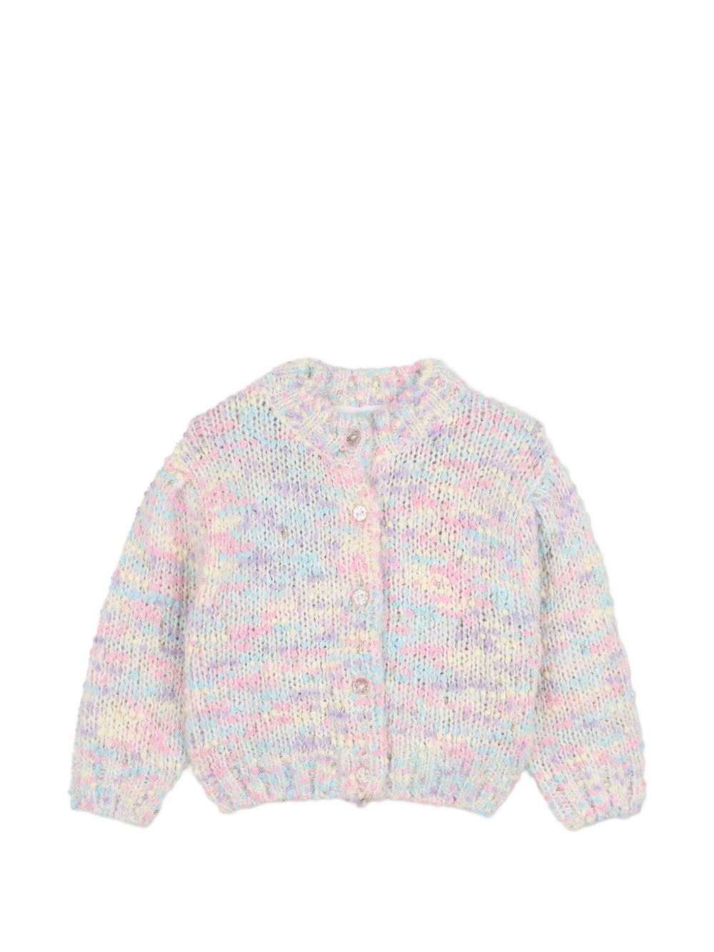 Cardigan in maglia, filato fantasia, chiusura con bottoni sul davanti. U22457 Z41 BILLIE BLUSH KIDS