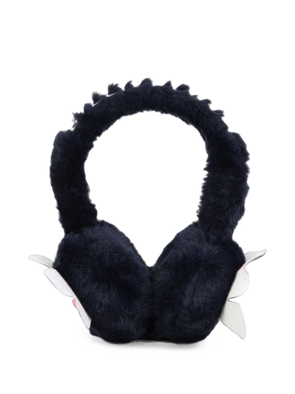 Fake fur earmuffs. Pu badge con glitter. Frame in plastic con ricamo. A righe woven label. U22496 85T BILLIE BLUSH KIDS