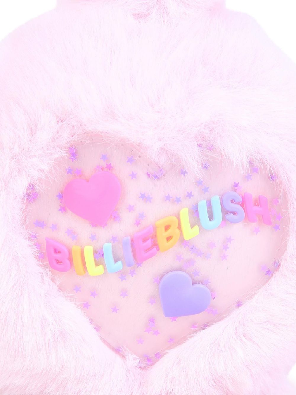 Fake fur earmuffs. Glitter silicone cuore badge. Frame in plastic con fake fur ears. A righe woven label. U22498 475 BILLIE BLUSH KIDS