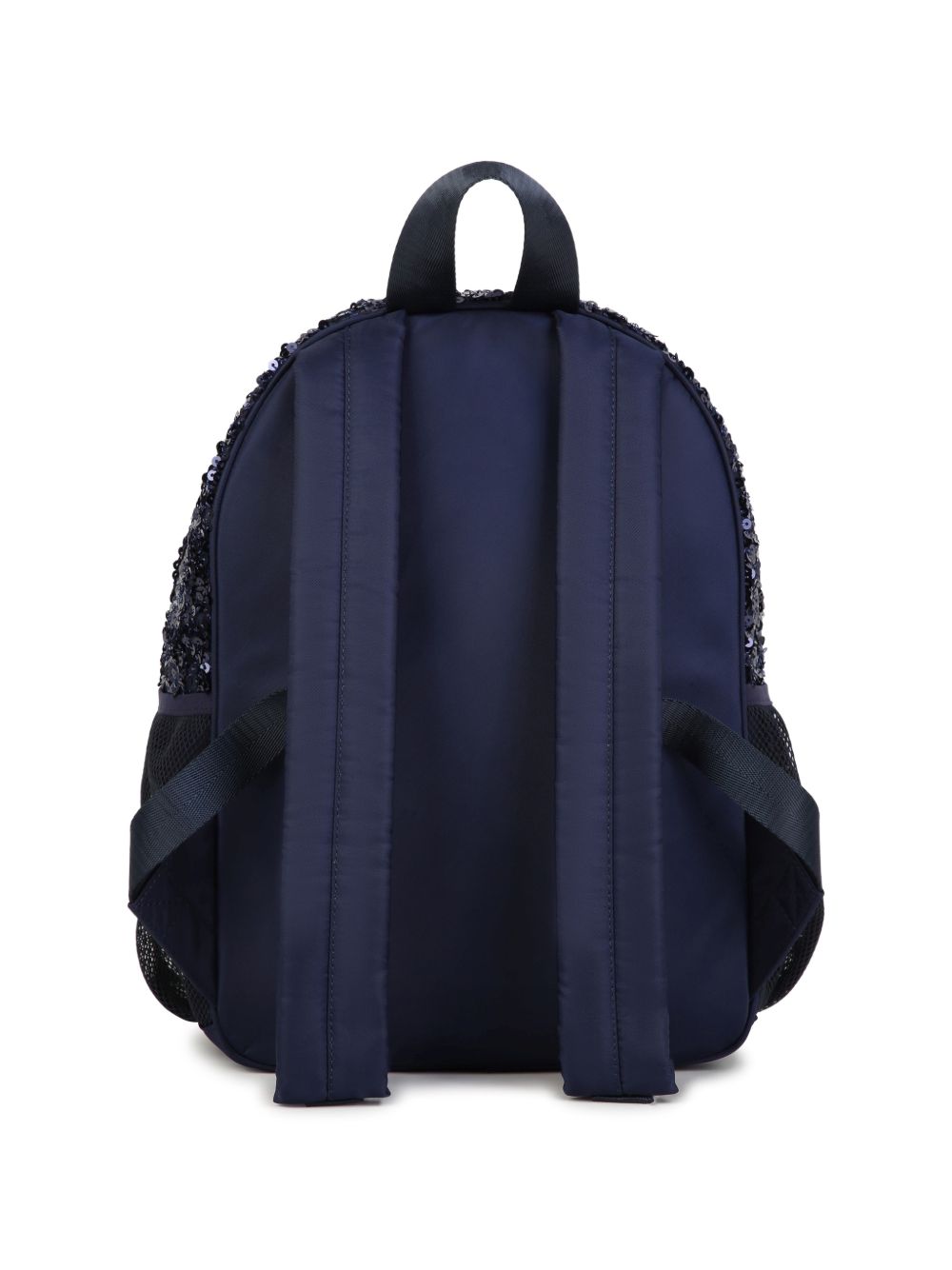 School backpack. Lucido paillettes e polyester twill. Fantasia charms sul davanti. Billieblush neon badge. Printed handle. Padded retro e spalla straps, for better comfort. Mesh tasche on sides. Multicolor chiusura con zip. A righe woven label. Match U22537 85T BILLIE BLUSH KIDS