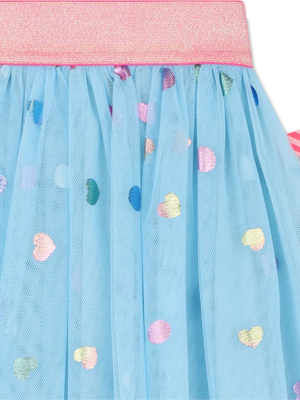 Gonna in mesh con pois effetto metallizzato, vita elastica. U22569 78R BILLIE BLUSH KIDS