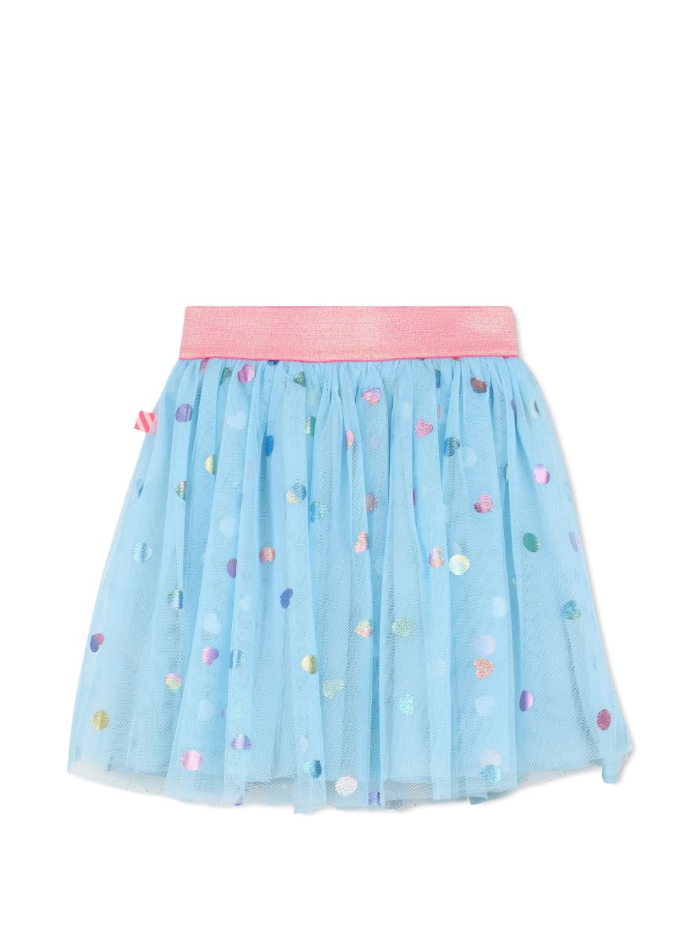 Gonna in mesh con pois effetto metallizzato, vita elastica. U22569 78R BILLIE BLUSH KIDS