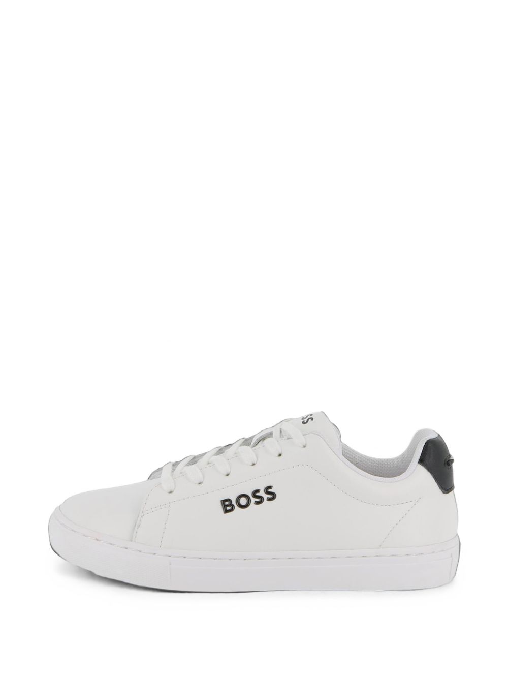 Sneakers in cow nappa leather e textile. Brand printed sul side, al retro e sul tongue. Lace up chiusura. Fodera in textile. Insole in breathable microfiber. Tpr outsole. Mineral tanning. J53248 10P BOSS KIDSWEAR
