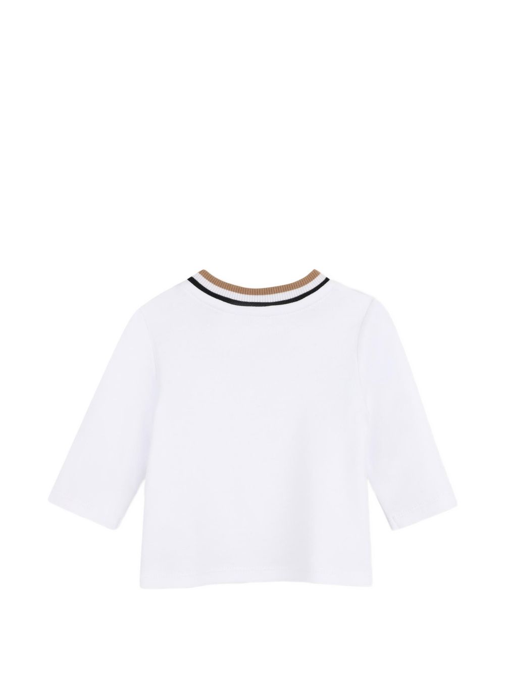 Overalls e t-shirt set. Overalls in brushed organic cotton e elastane fleece, snap fasteners sul straps e sides, patch tasca sul davanti, woven logo label sul tasca, a righe ribbing al ankles. T-shirt in 100% cotton interlock, a righe ribbing al coll J53301 269 BOSS KIDSWEAR
