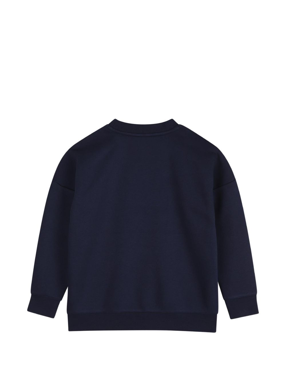 Sweatshirt in fleece, cotton, polyester. Round collar, boss woven label centered on chest. J53394 849 BOSS KIDSWEAR
