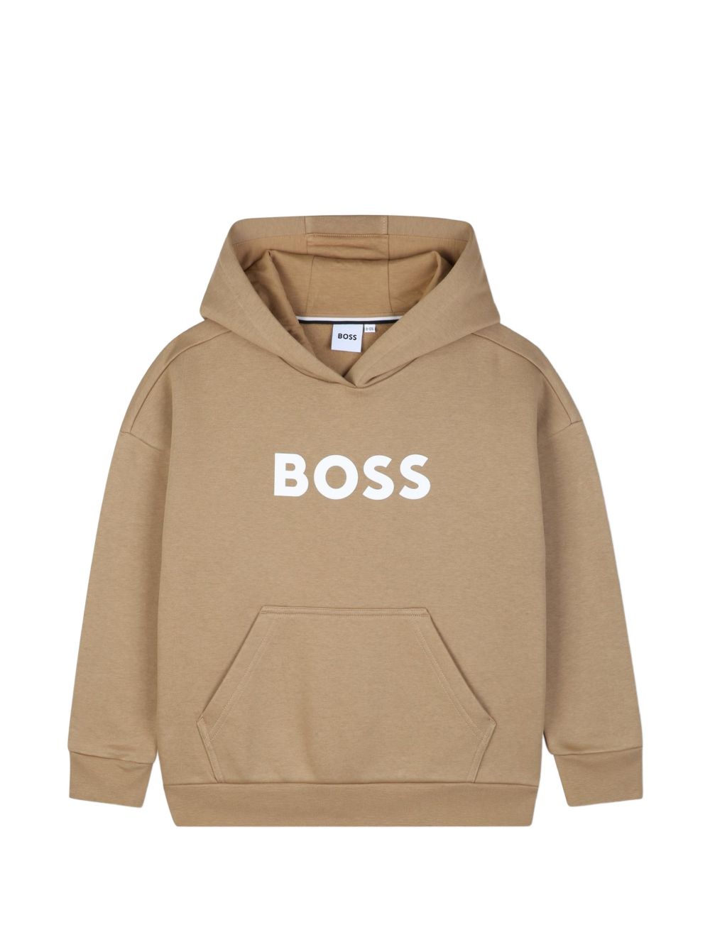 Con cappuccio sweatshirt in fleece, cotton, polyester. Large boss logo centered on chest. Davanti tasca. Vestibilità morbida. J53396 269 BOSS KIDSWEAR
