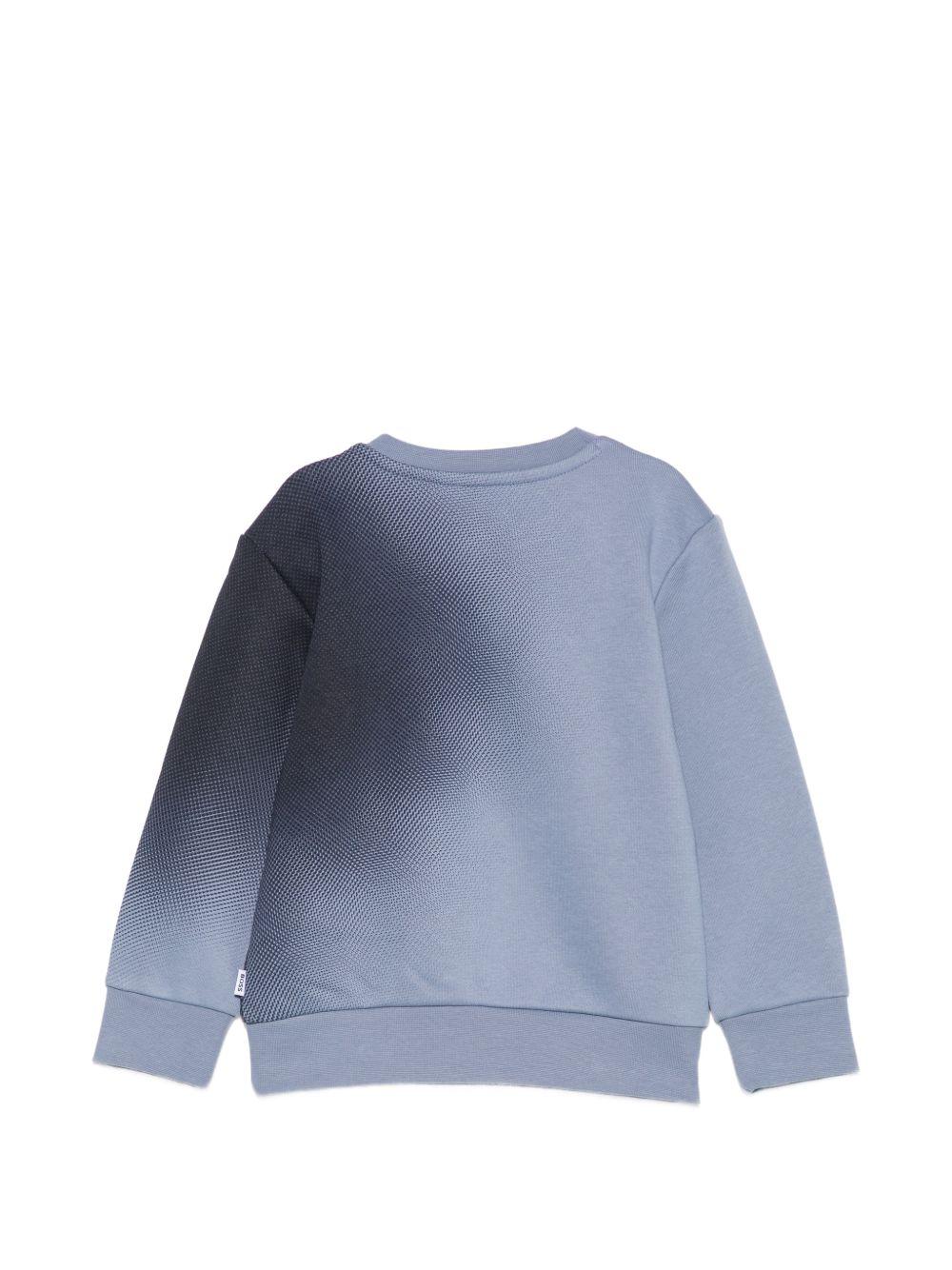 Round-neck fleece sweatshirt. Water stampa gradient. Boss logo sul chest. Chiusura con bottoni automatici al spalla. Boss raiser. J53494 896 BOSS KIDSWEAR