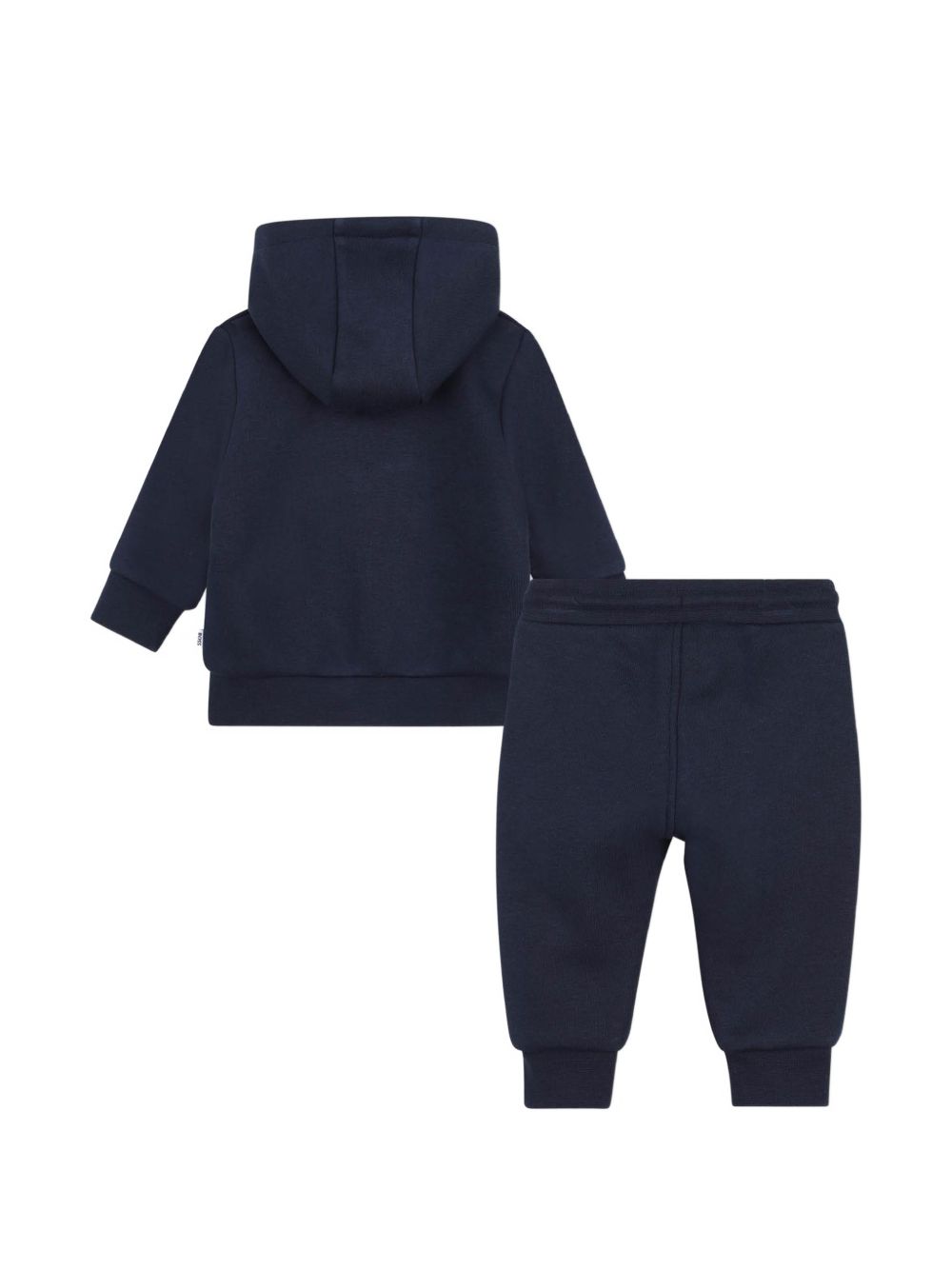 Brushed fleece jogging set. Con cappuccio cardigan con chiusura con zip. 2 davanti tasche. Double b ricamato sul chest. Jogging pantaloni con vita elastica e coulisse. 2 side tasche. Boss raiser. J53512 849 BOSS KIDSWEAR