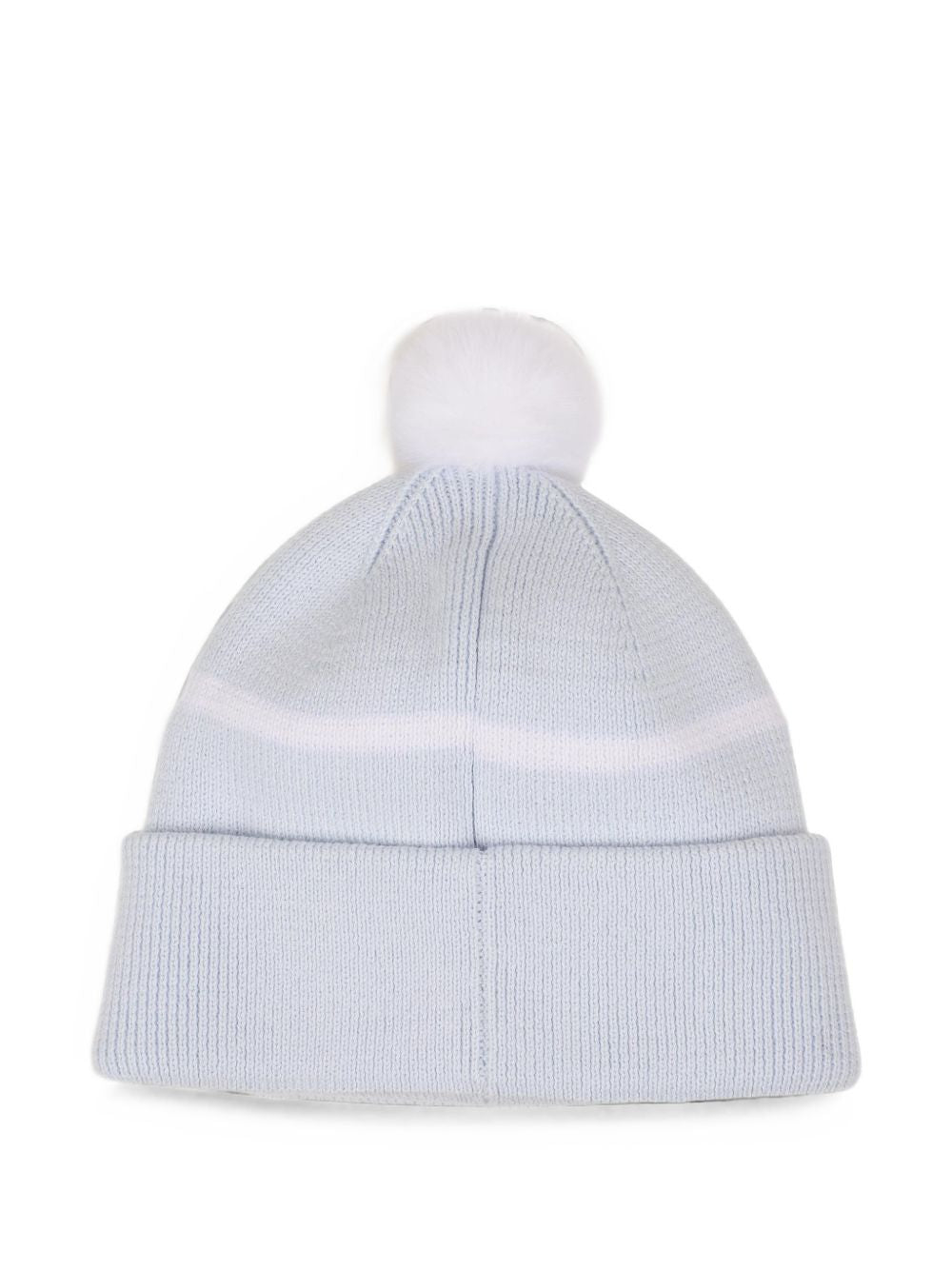 Knit beanie in double layer con pompom. Branded woven label. 100% cotton from organic farming. J53566 771 BOSS KIDSWEAR