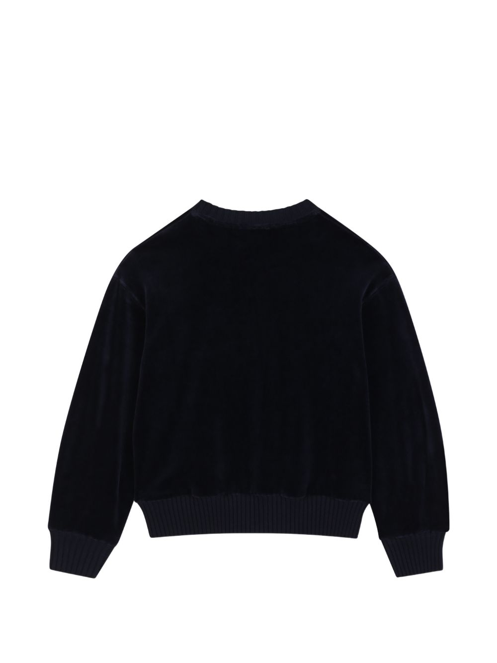 Velluto sweat-shirt, containing cotton from organic farming, chloe logo ricamato on davanti. C21285 859 CHLOE KIDS
