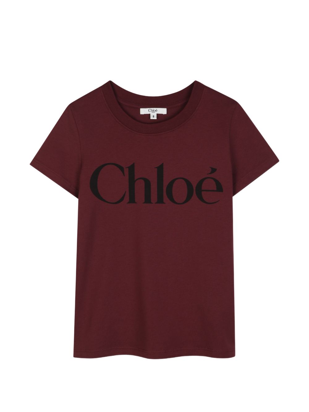 T-shirt in jersey containing cotton from organic farming, chloé logo printed on davanti. C21301 94E CHLOE KIDS