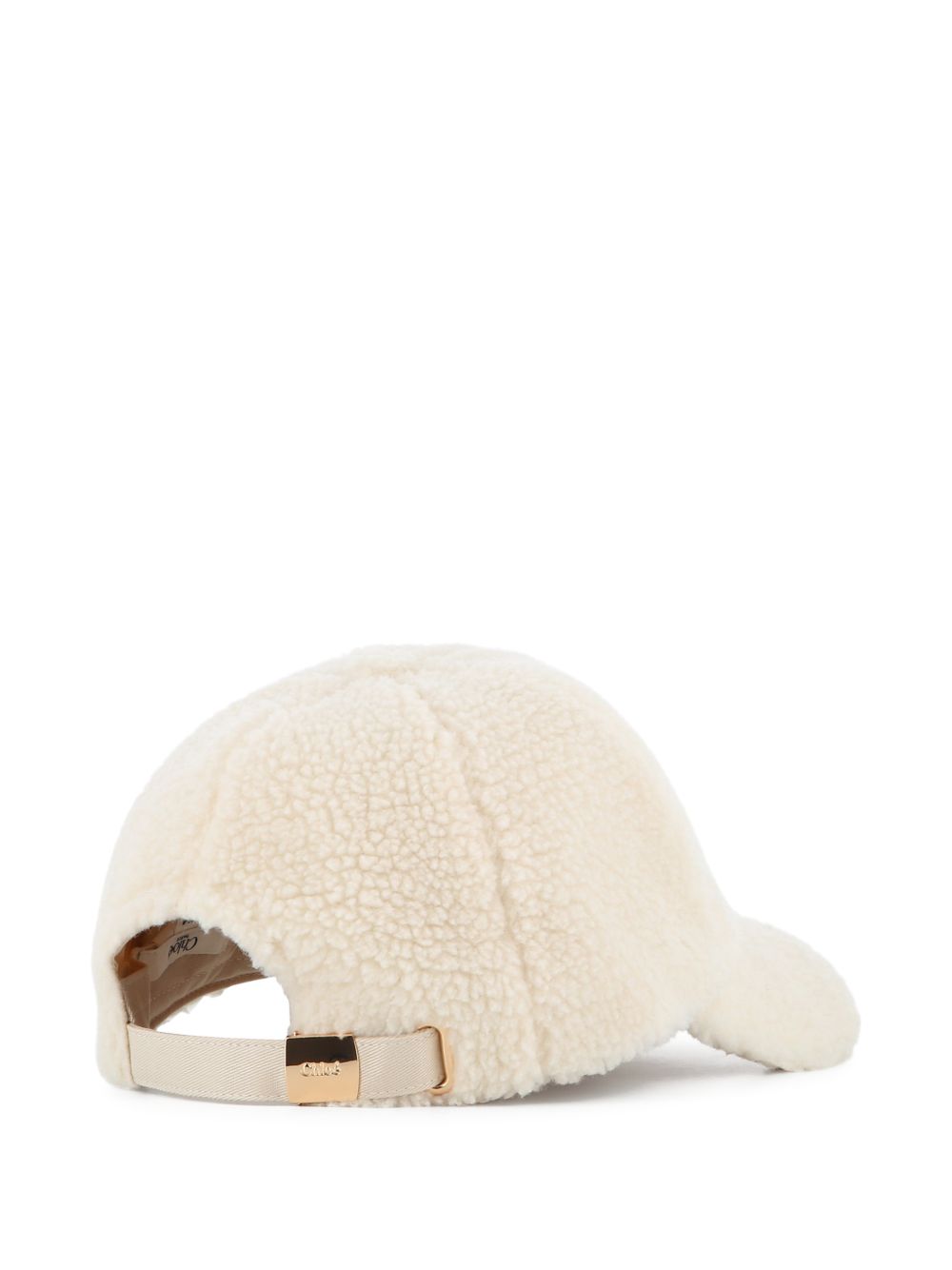 Faux shearling cap, con chloé metal plate on davanti, regolabile con buckle on retro. C21312 P02 CHLOE KIDS