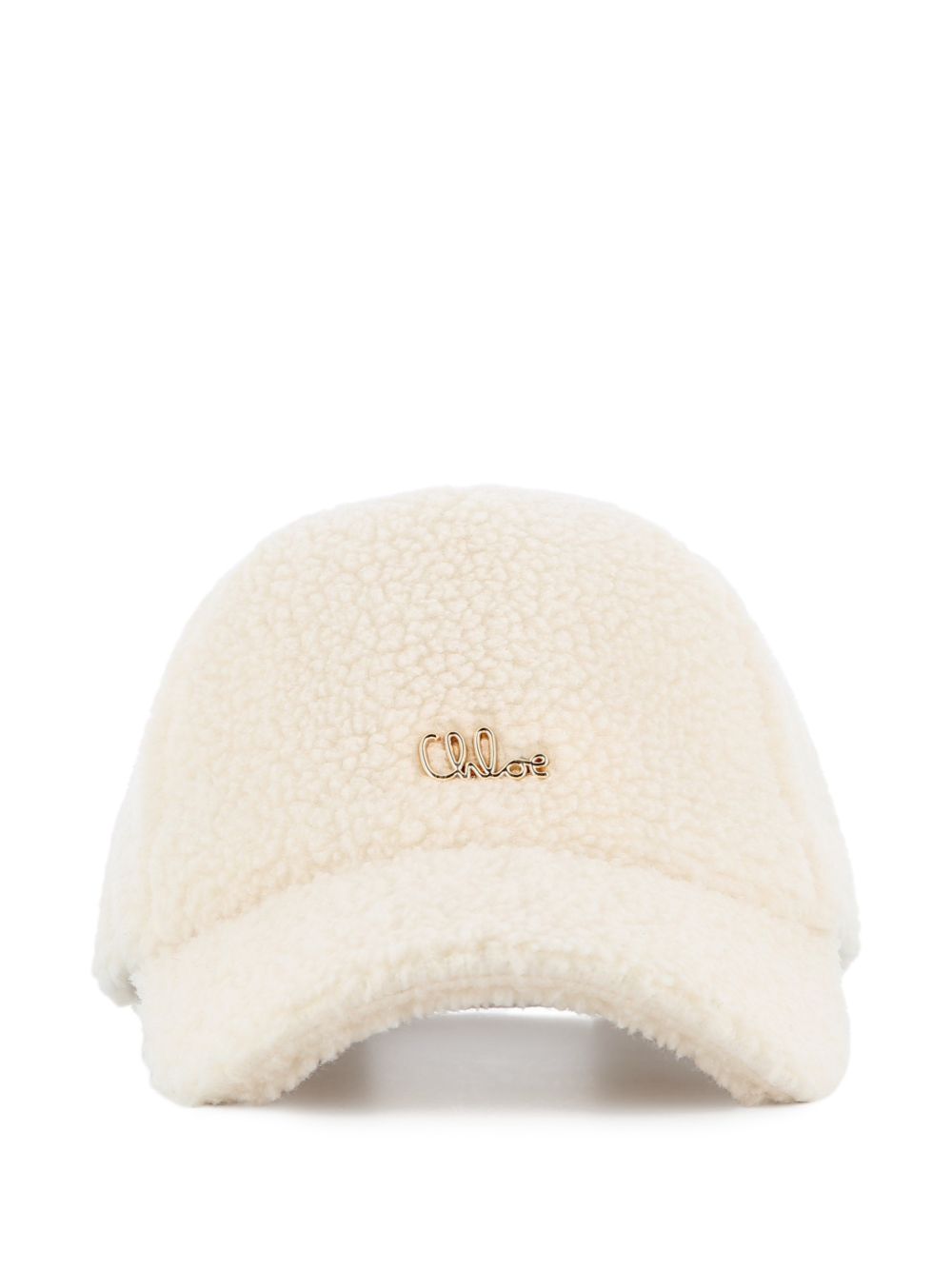 Faux shearling cap, con chloé metal plate on davanti, regolabile con buckle on retro. C21312 P02 CHLOE KIDS