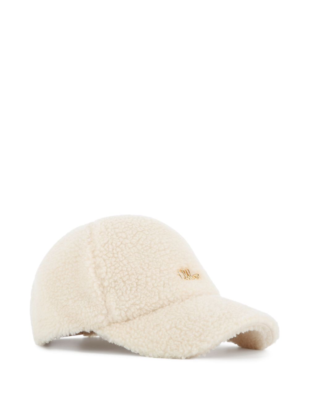 Faux shearling cap, con chloé metal plate on davanti, regolabile con buckle on retro. C21312 P02 CHLOE KIDS