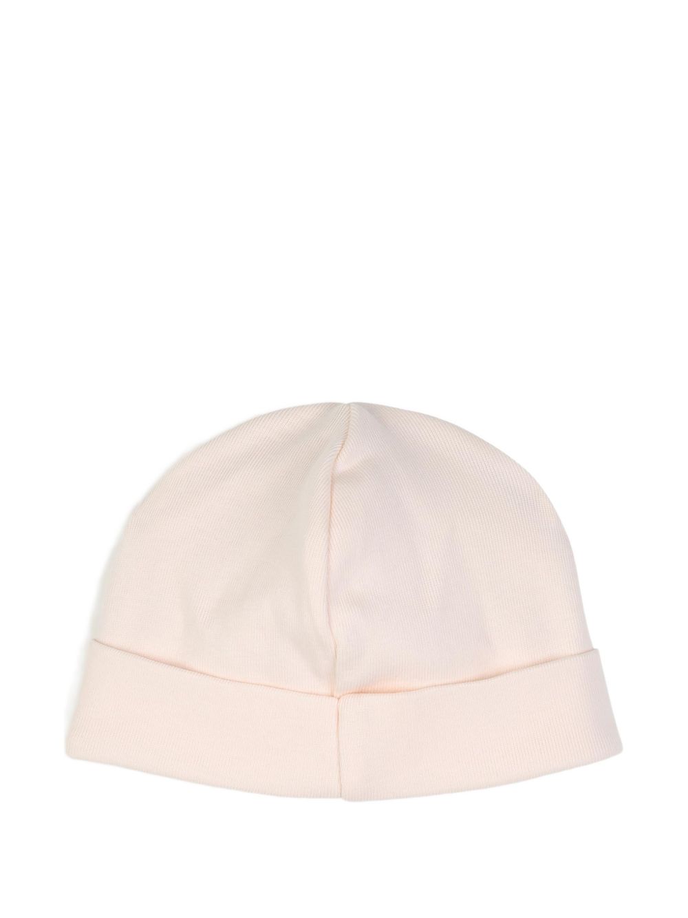 Set of pyjamas, beanie, bib ricamato con chloe "c". Pyjamas : interlock containing cotton from organic farming, con ricamato collar in poplin, containing cotton from organic farming, chloe logo printed con metallic aspect on fondo manica, snapped chi C21367 440 CHLOE KIDS