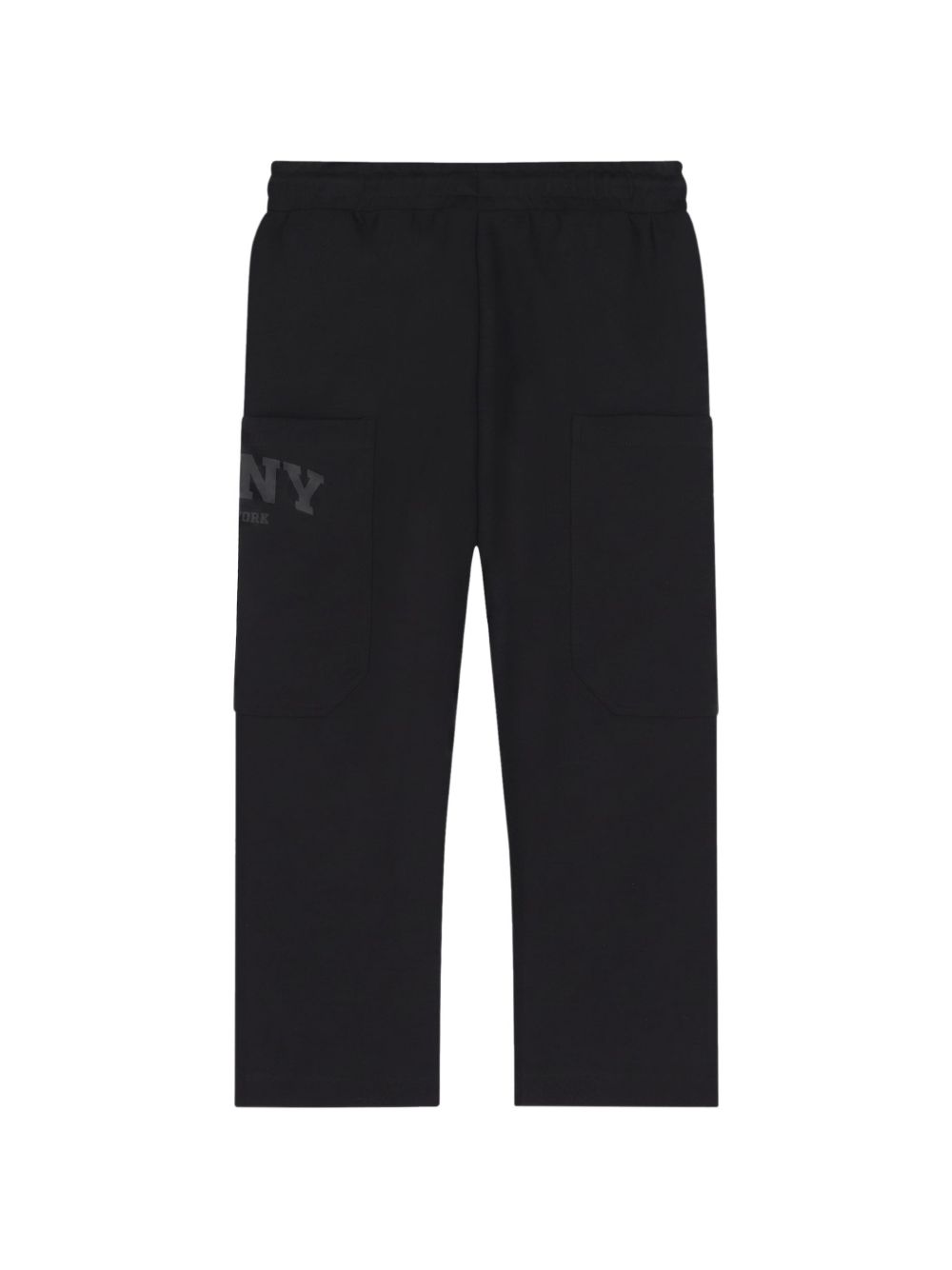 Light milano pantaloni, 62% viscose, 33% polyamide, 5% élasthanne. Tasche on sides. Printed dkny logo in rubber ink sul side e 2 davanti tasche. D62867 09B DKNY KIDS