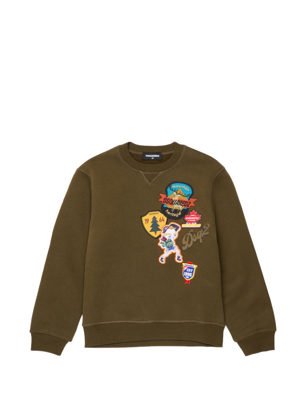 Felpa Tarmac Green DQ3398D0AI5 DQ558 DSQUARED KIDS