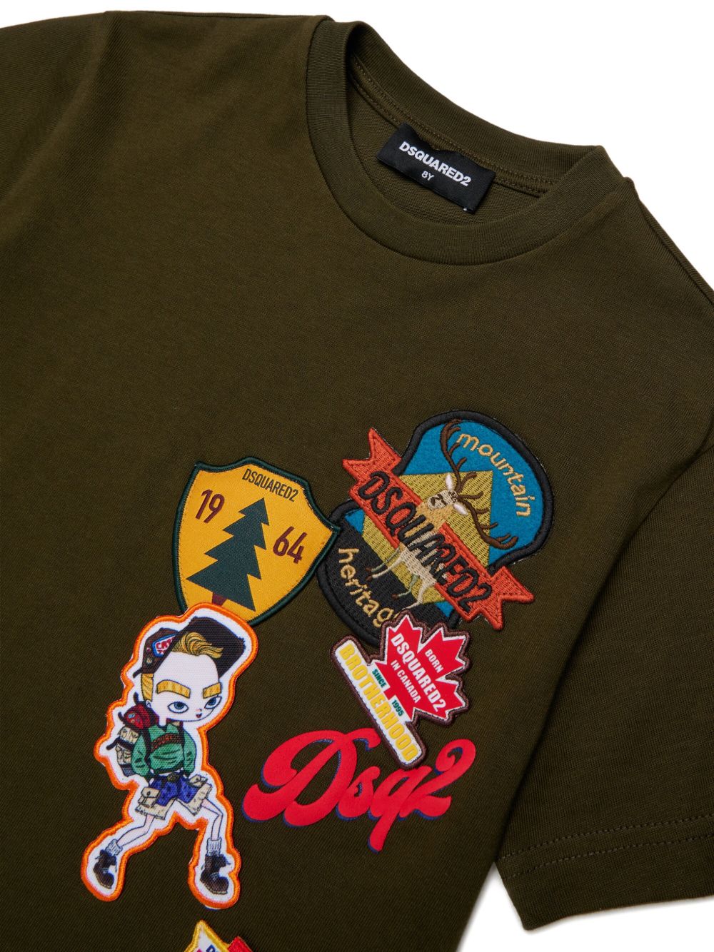 T-shirt Tarmac Green DQ3399D0AIT DQ558 DSQUARED KIDS