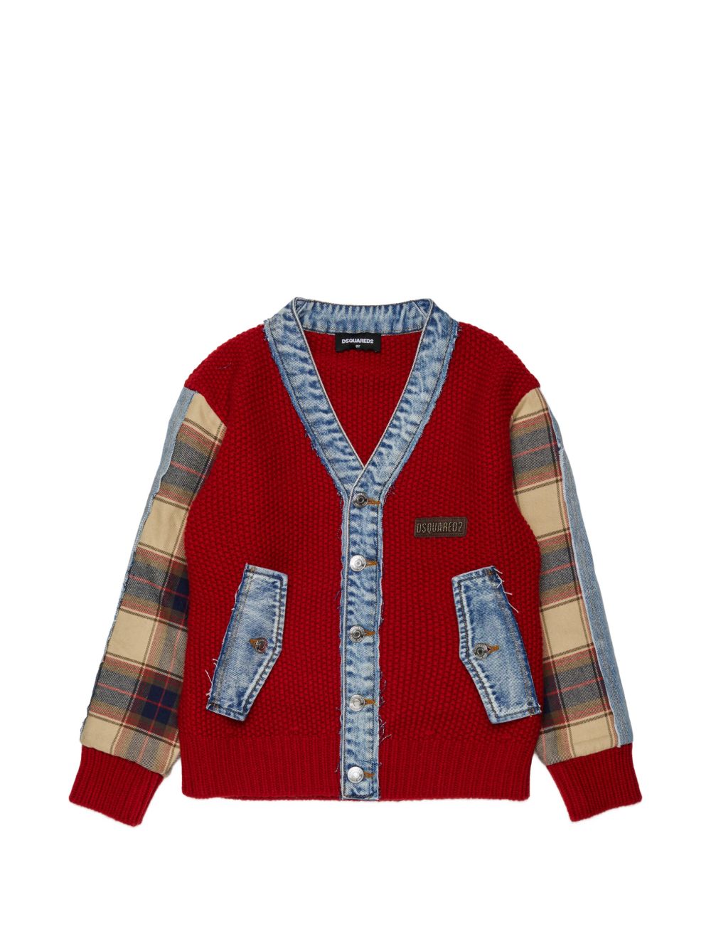 Cardigan in Lana Rubin Red DQ3407D0AJC DQ452 DSQUARED KIDS