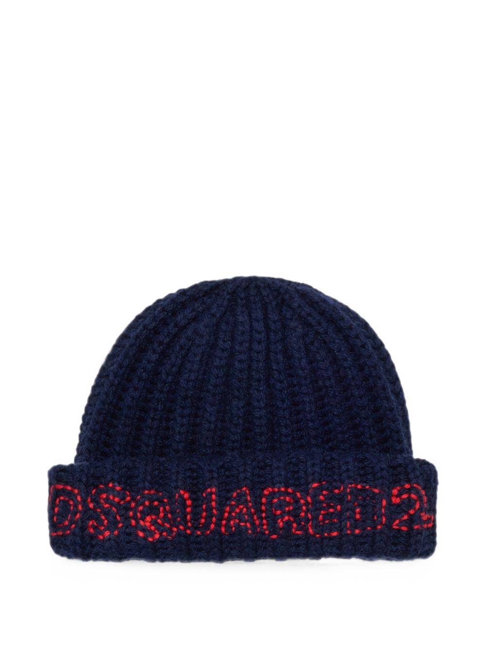 Cappello in Lana Peacoat Blue DQ3526D0AJQ DQ864 DSQUARED KIDS