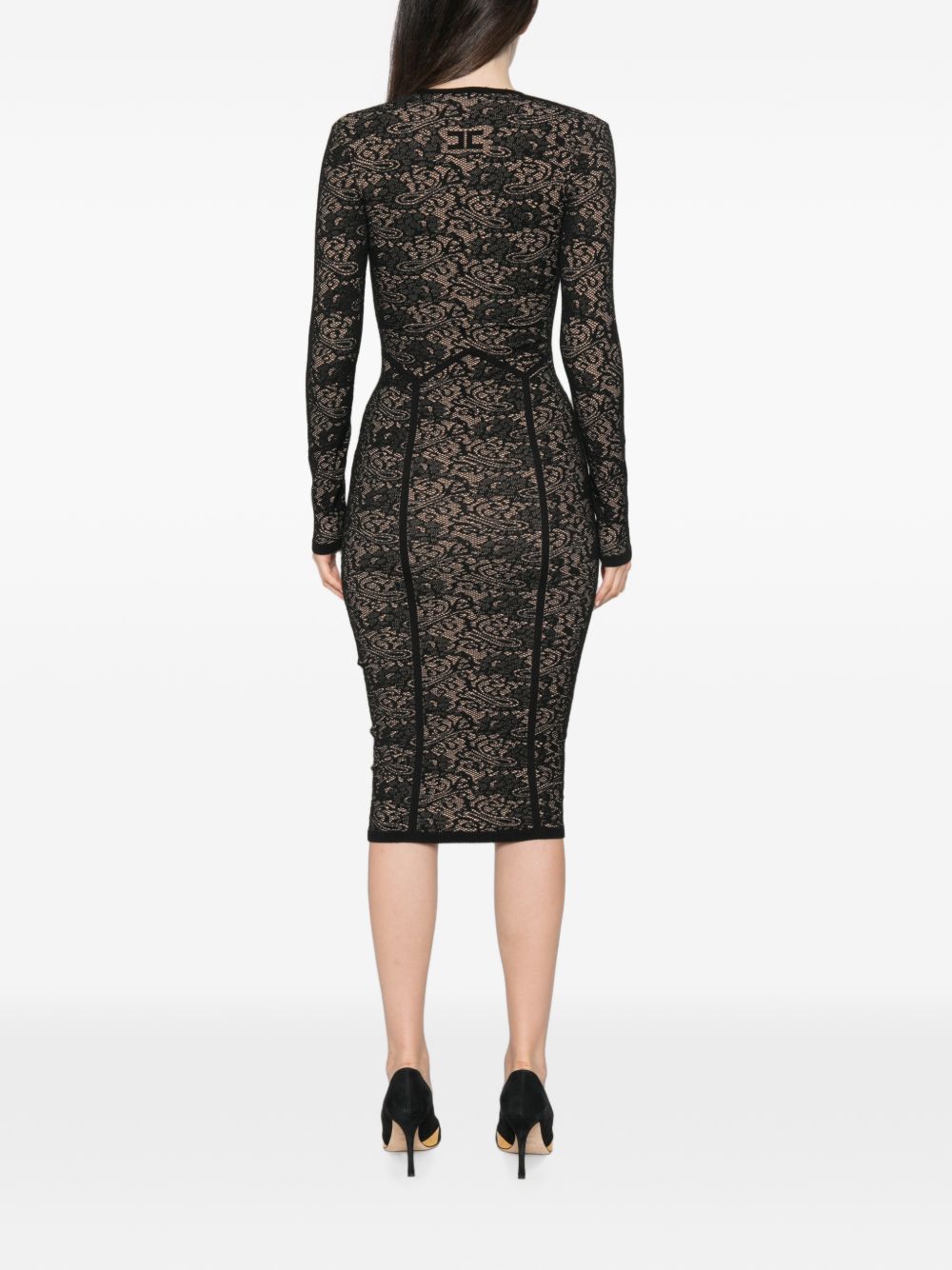 Abito di maglia Nero/Pelle AM26Q66E2 FR9 ELISABETTA FRANCHI