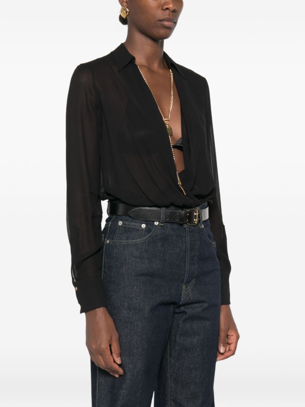 Camicia a body Nero CB00966E2 110 ELISABETTA FRANCHI