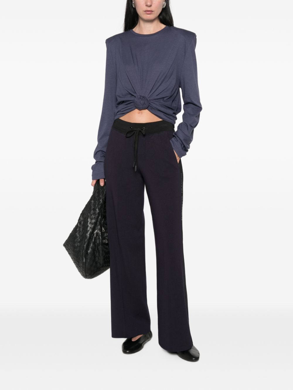 Pantalone tricot Blu notte/Nero KP75S66E2 I11 ELISABETTA FRANCHI