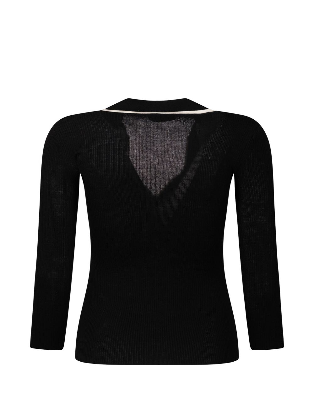 Maglia tricot in lana Nero/Burro MK17B66E2 685 ELISABETTA FRANCHI