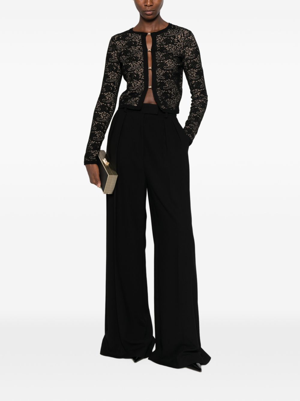 Maglia tricot Nero/Pelle MK29Q66E2 FR9 ELISABETTA FRANCHI