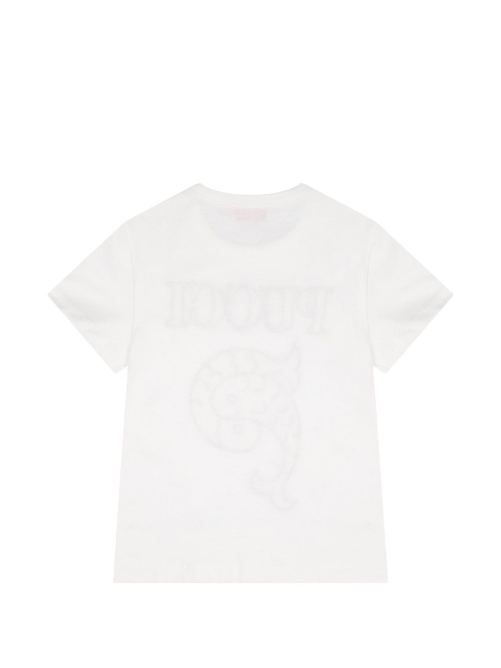 T-shirt con pesce bianca PZ8A71Z3672 100 EMILIO PUCCI KIDS
