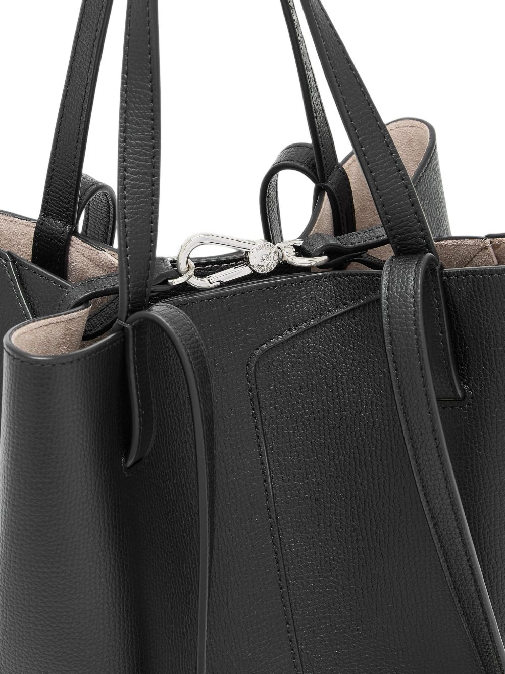 Borsa con doppio manico in pelle nera EW005753AF29459 UC001 EMPORIO ARMANI