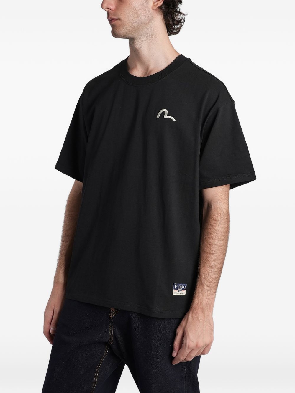 T-shirt Seagull Emb. Nero 2EAHTM5TS1183 BLKX EVISU
