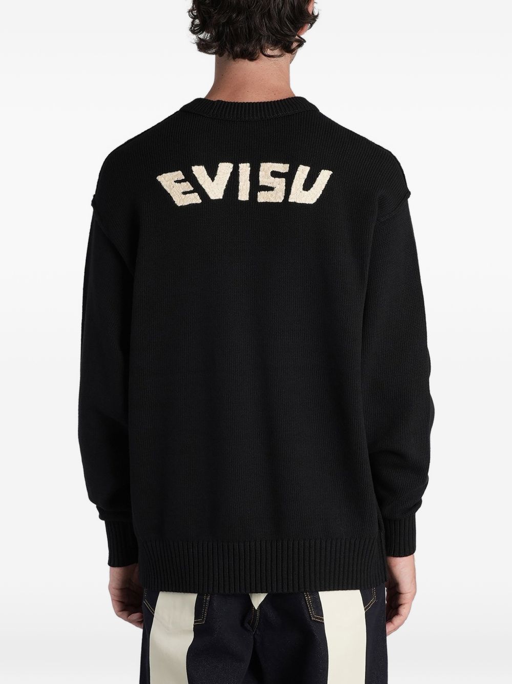 Maglia Logo Emb. in Lana Nero 2EAHTM6SR1075 BLKA EVISU