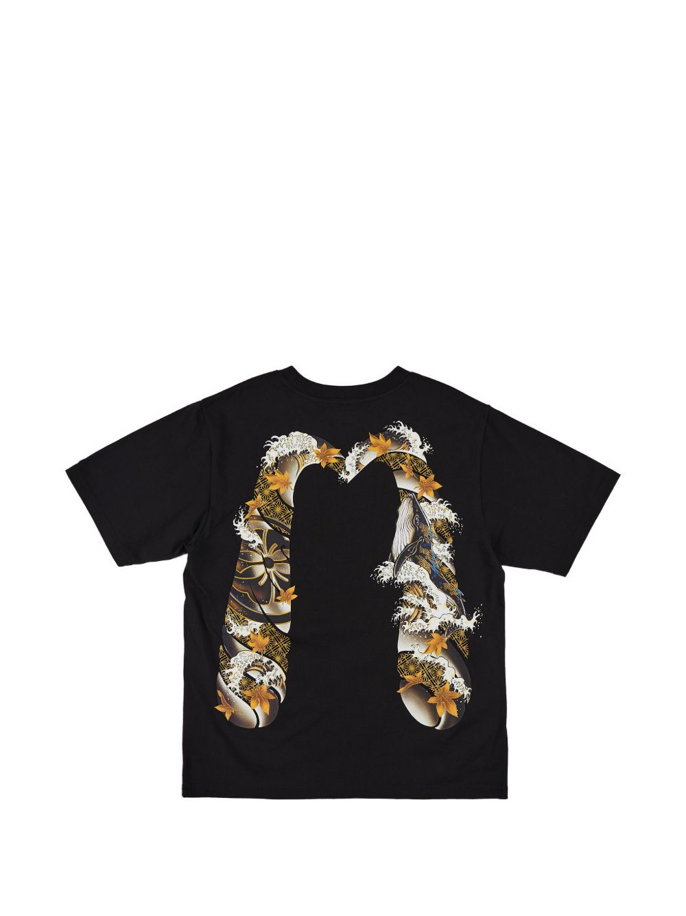 T-shirt Wave & Whale Daicock Nero 2EAHTM6TS1130 BLKX EVISU