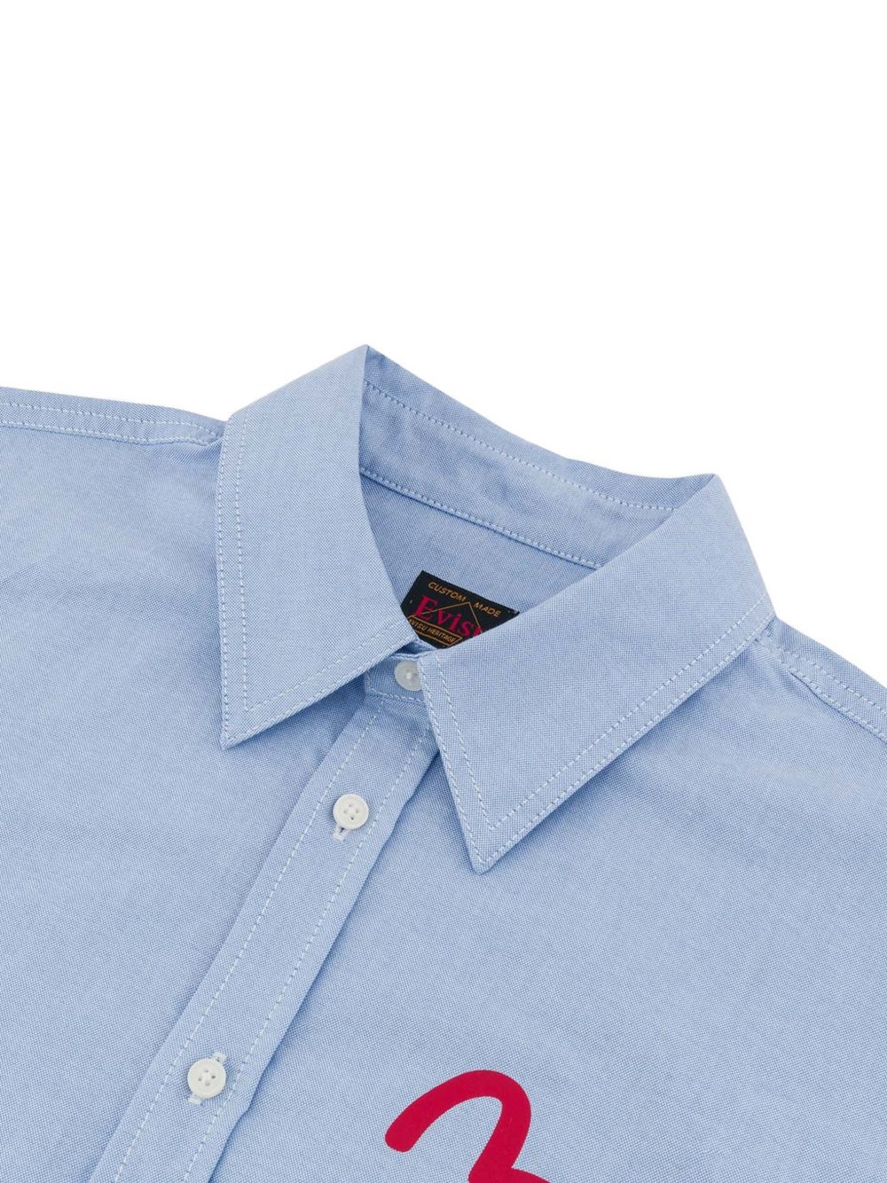 Camicia Oxford W/ Red Seagull Print Blu 2ESHTM5SL1243 BLUX EVISU