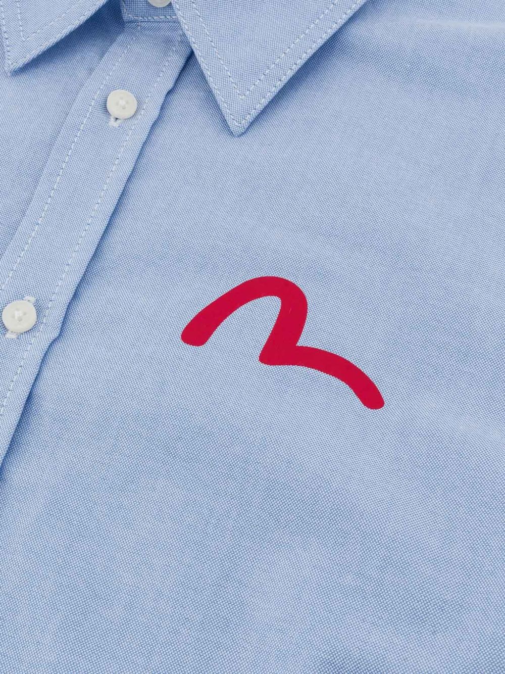 Camicia Oxford W/ Red Seagull Print Blu 2ESHTM5SL1243 BLUX EVISU