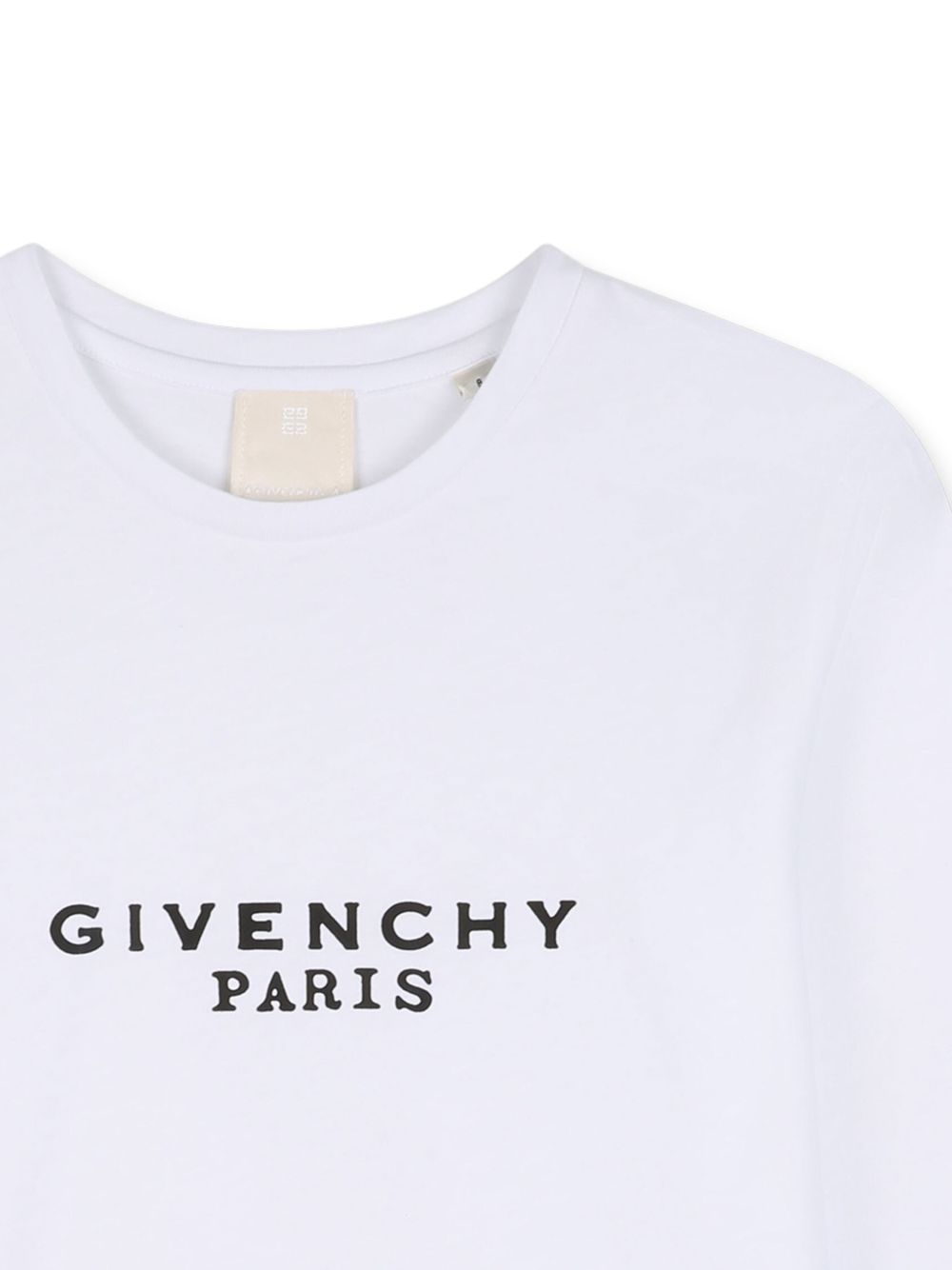 T-shirt in jersey, cotton from organic farming, maniche, givenchy stampa on davanti. H31321 10P GIVENCHY KIDS