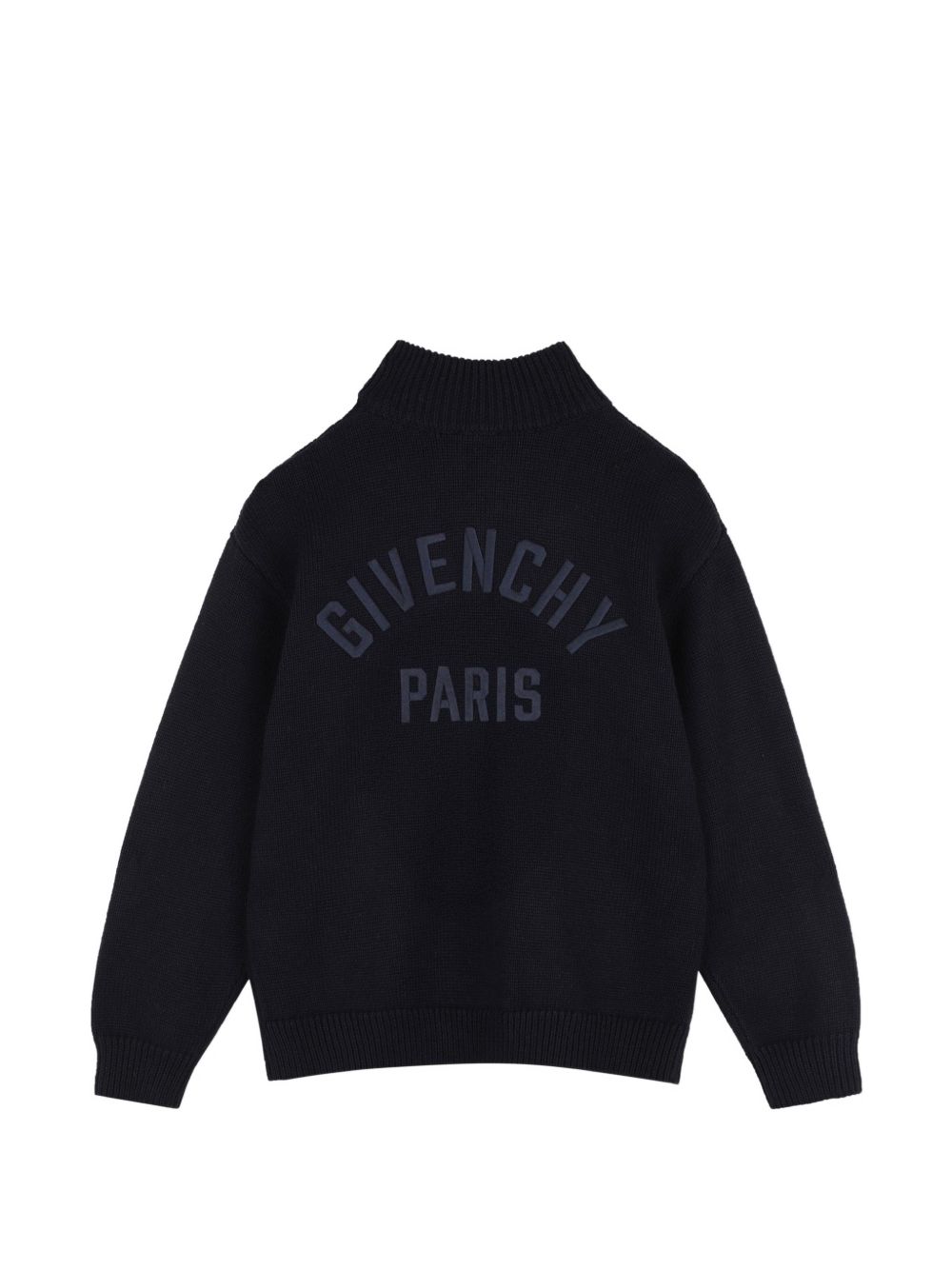 Cardigan in maglia in 95% cotton e 5% cashmere. High gauge. Middle davanti zipped. Givenchy logo ricamo at chest e at retro, con a light contrast. H31349 853 GIVENCHY KIDS