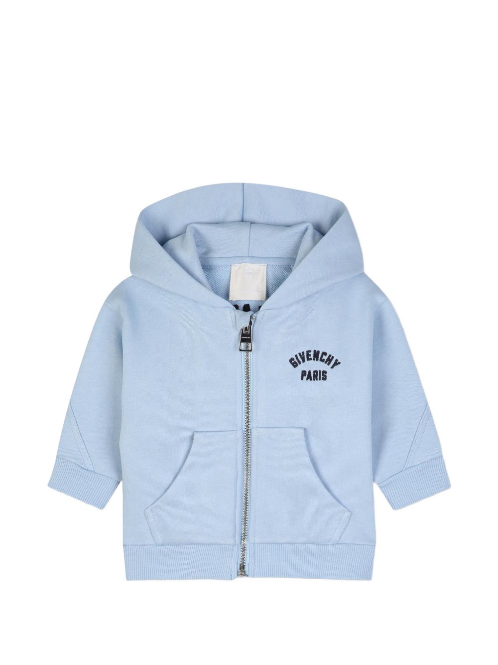 Set of cardigan con pantaloni in fleece, cotton from organic farming, maniche e legs con twisted seams. Givenchy logo ricamo at davanti e retro sul cardigan, at retro sul pantaloni. H31366 789 GIVENCHY KIDS