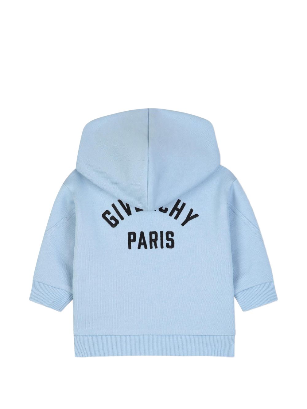 Set of cardigan con pantaloni in fleece, cotton from organic farming, maniche e legs con twisted seams. Givenchy logo ricamo at davanti e retro sul cardigan, at retro sul pantaloni. H31366 789 GIVENCHY KIDS