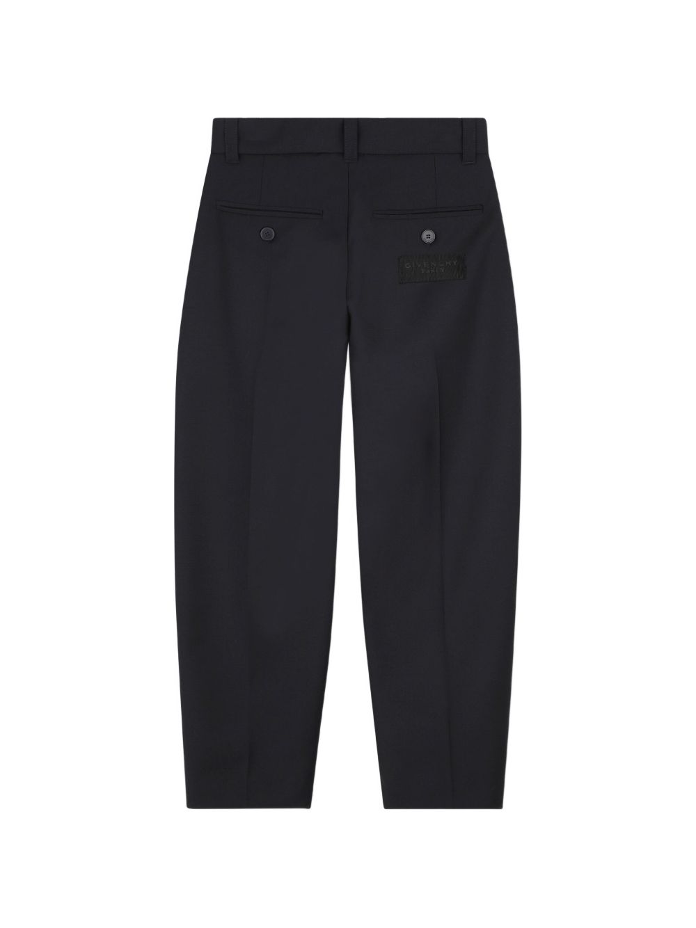 Wool, polyester e elastane thin woolen fabric ceremony pantaloni. Inside top yoke con polyester givenchy logo in jacquard. Ottoman braid label con givenchy logo tone on tone high density printed at retro tasca. H31446 09B GIVENCHY KIDS