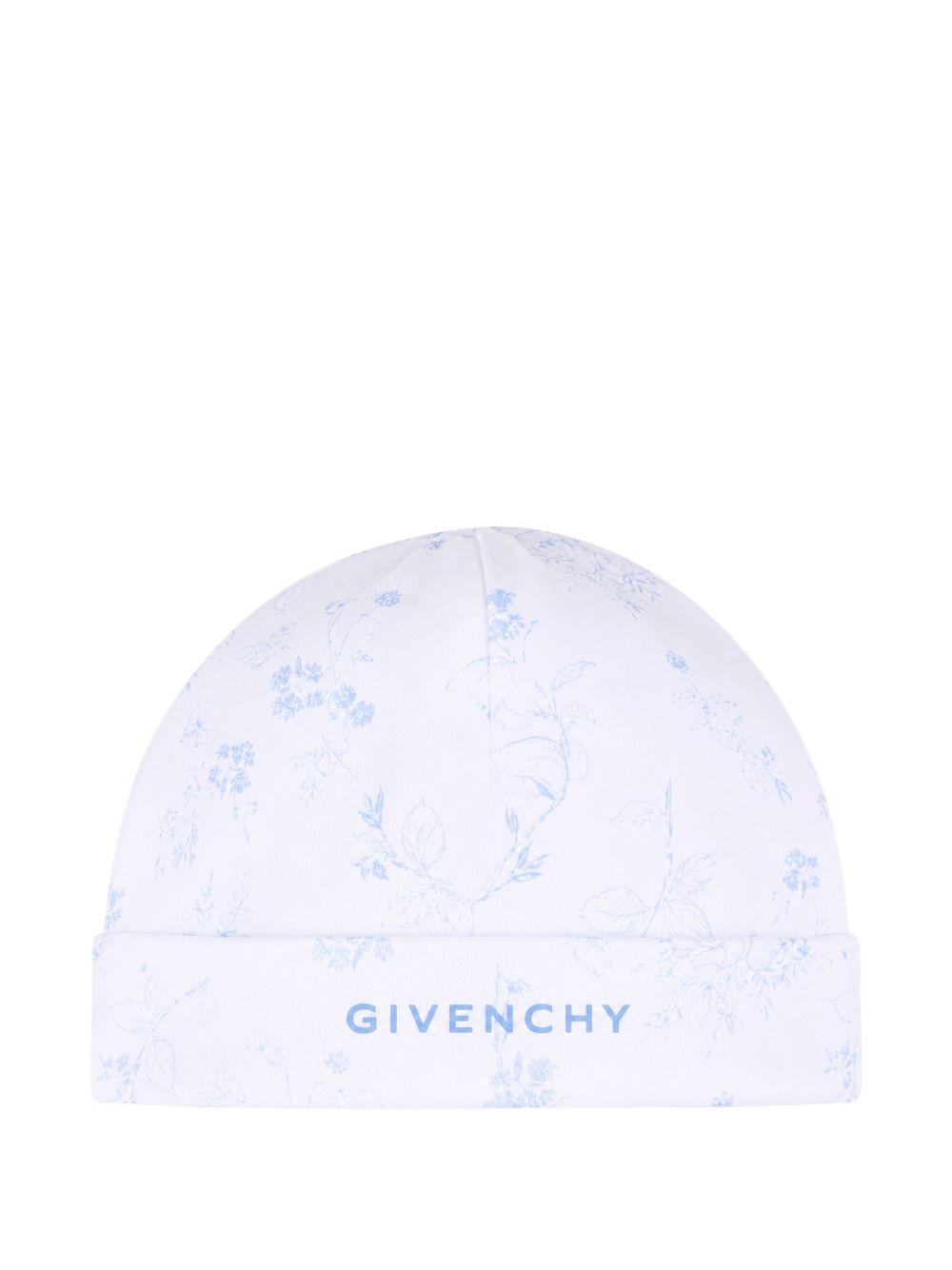Night set, pyjamas e hat, in organic cotton interlock. Toile de jouy all-over printed. Color contrasted givenchy logo stampa sul pyjamas e hat. H31534 N48 GIVENCHY KIDS